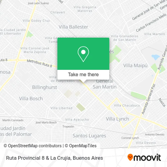 Mapa de Ruta Provincial 8 & La Crujía