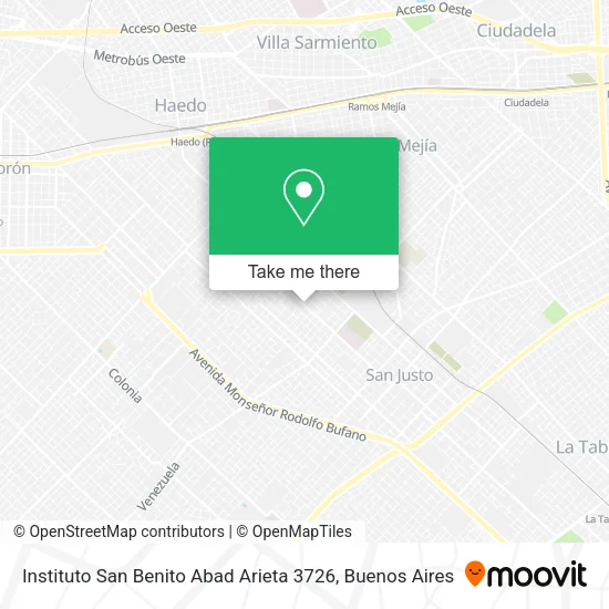 Mapa de Instituto San Benito Abad Arieta 3726