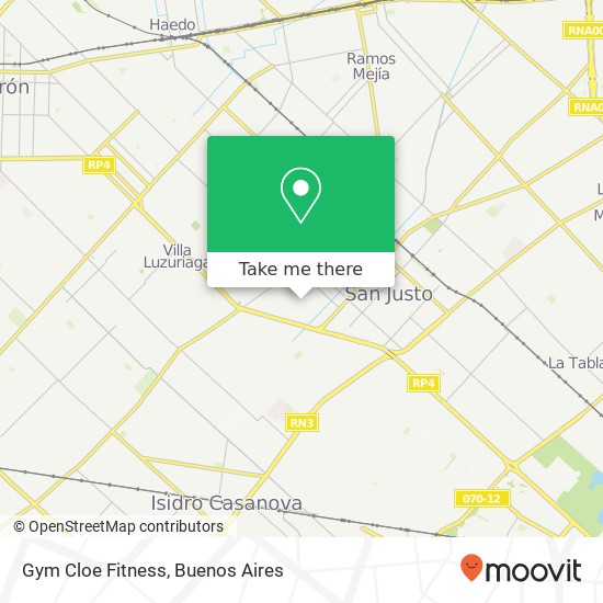 Mapa de Gym Cloe Fitness