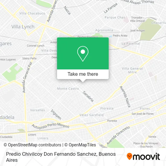 Predio Chivilcoy Don Fernando Sanchez map