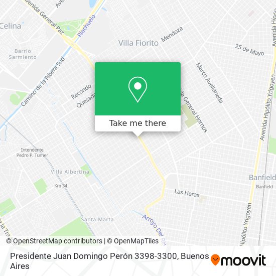 Mapa de Presidente Juan Domingo Perón 3398-3300