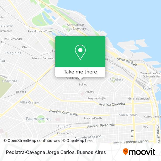 Mapa de Pediatra-Cavagna Jorge Carlos