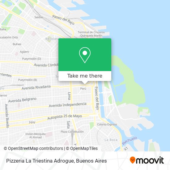 Mapa de Pizzeria La Triestina Adrogue