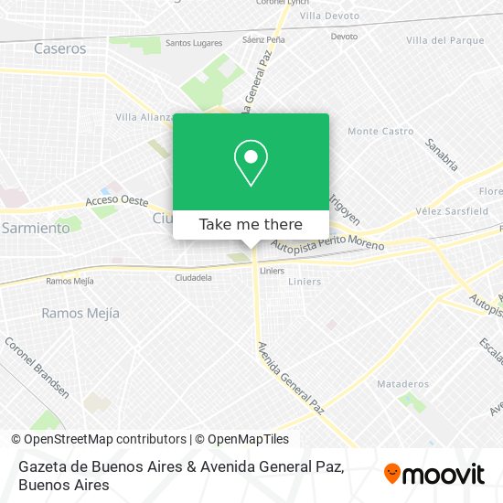 Gazeta de Buenos Aires & Avenida General Paz map