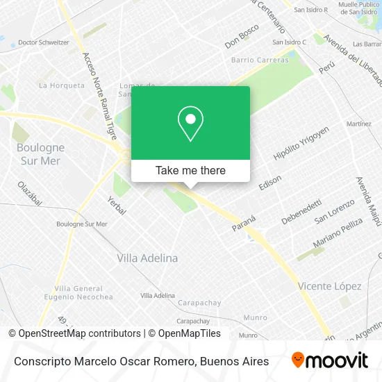 Conscripto Marcelo Oscar Romero map