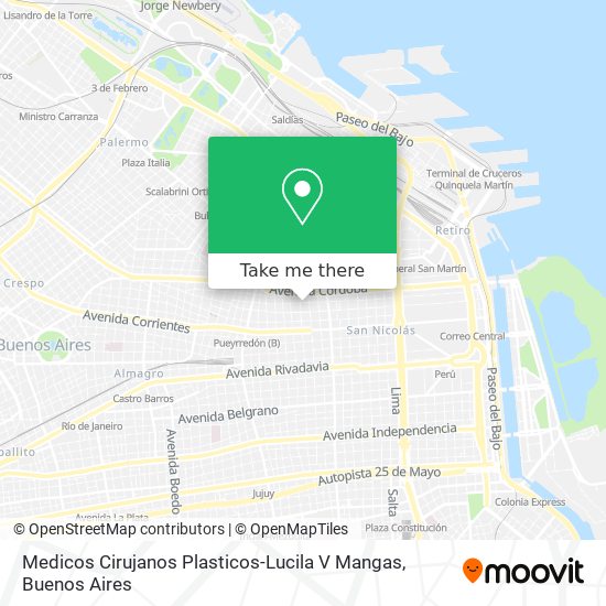 Medicos Cirujanos Plasticos-Lucila V Mangas map