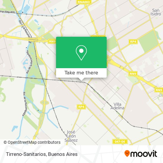 Tirreno-Sanitarios map