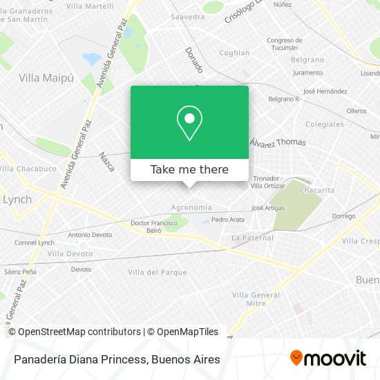 Panadería Diana Princess map