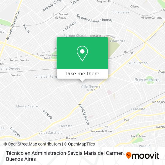 Técnico en Administracion-Savoia Maria del Carmen map