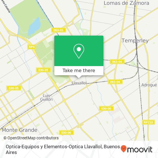 Optica-Equipos y Elementos-Optica Llavallol map