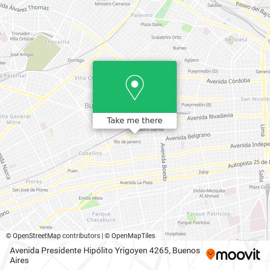 Avenida Presidente Hipólito Yrigoyen 4265 map