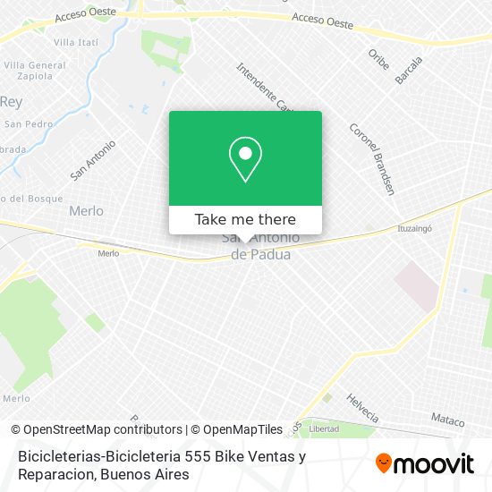 Mapa de Bicicleterias-Bicicleteria 555 Bike Ventas y Reparacion