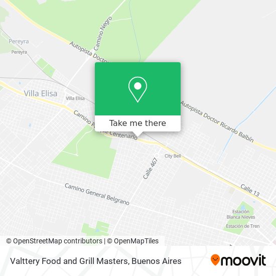 Mapa de Valttery Food and Grill Masters