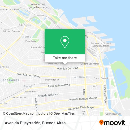 Avenida Pueyrredón map