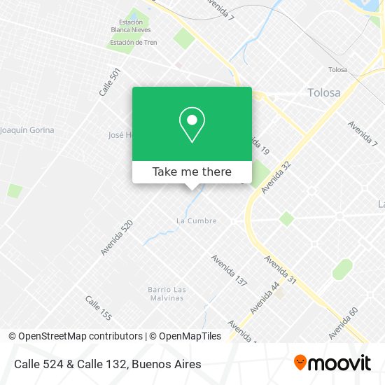 Calle 524 & Calle 132 map