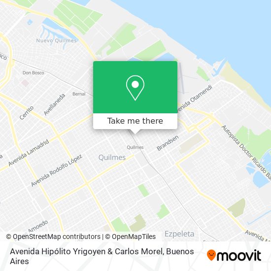 Mapa de Avenida Hipólito Yrigoyen & Carlos Morel