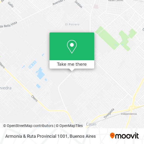 Armonía & Ruta Provincial 1001 map