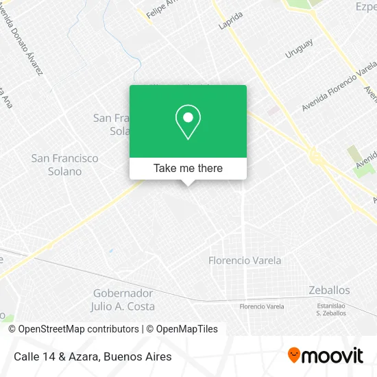 Calle 14 & Azara map