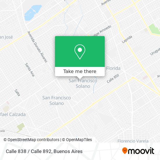 Calle 838 / Calle 892 map