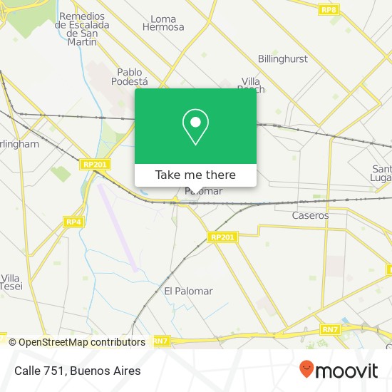 Calle 751 map