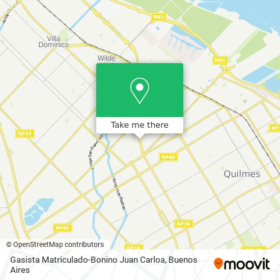 Gasista Matriculado-Bonino Juan Carloa map