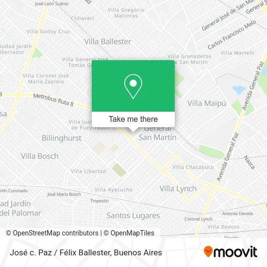 Mapa de José c. Paz / Félix Ballester