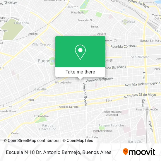 Escuela N 18 Dr. Antonio Bermejo map