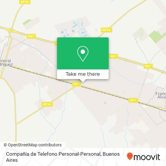 Mapa de Compañía de Telefono Personal-Personal