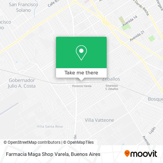 Mapa de Farmacia Maga Shop Varela