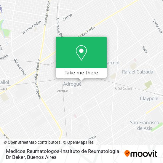 Mapa de Medicos Reumatologos-Instituto de Reumatologia Dr Beker