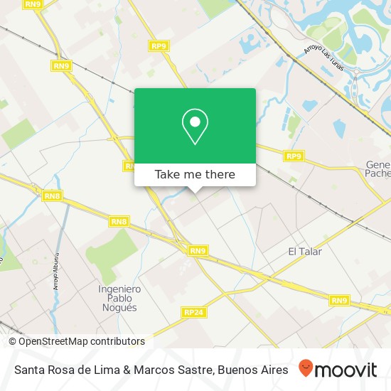 Santa Rosa de Lima & Marcos Sastre map