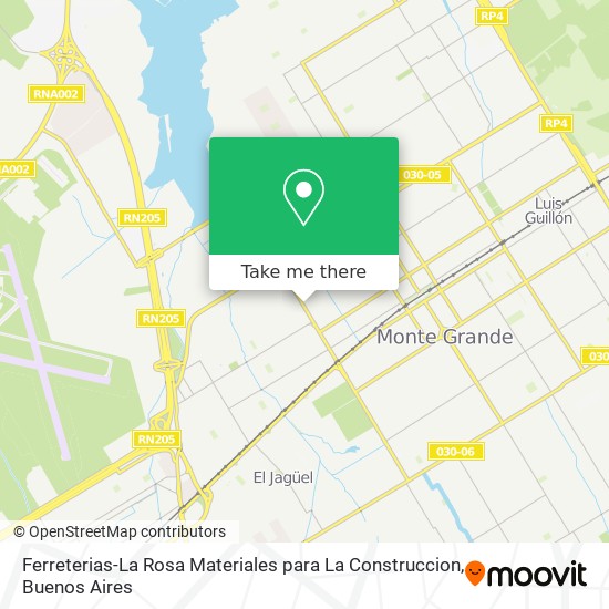 Mapa de Ferreterias-La Rosa Materiales para La Construccion