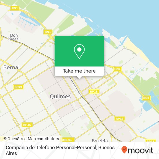 Compañía de Telefono Personal-Personal map