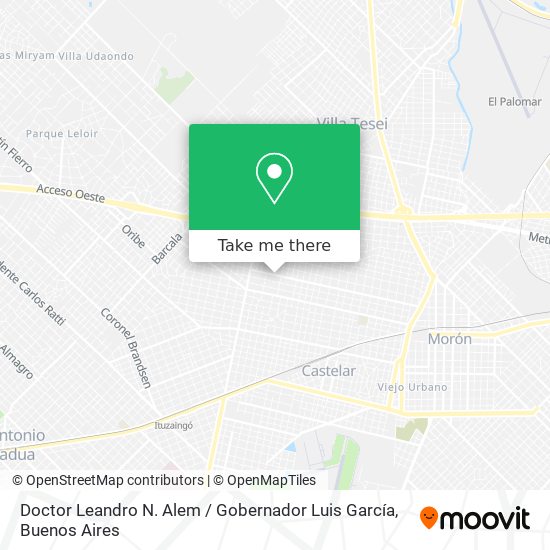 Doctor Leandro N. Alem / Gobernador Luis García map