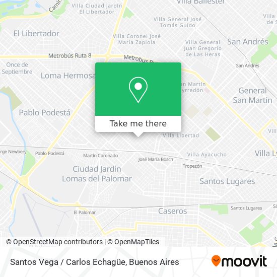 Santos Vega / Carlos Echagüe map