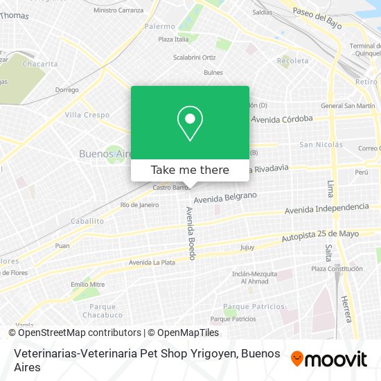 Mapa de Veterinarias-Veterinaria Pet Shop Yrigoyen