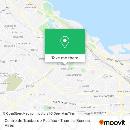 Mapa de Centro de Trasbordo Pacífico - Thames