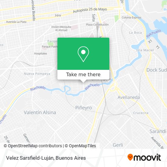 Mapa de Velez Sarsfield-Luján