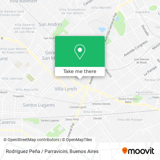 Rodríguez Peña / Parravicini map