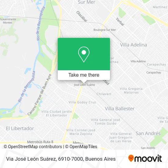 Mapa de Via José León Suárez, 6910-7000