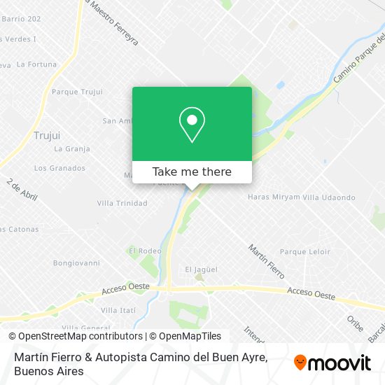 Martín Fierro & Autopista Camino del Buen Ayre map