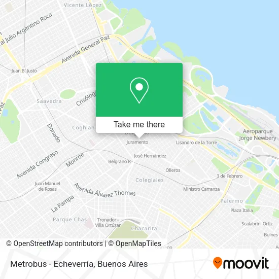 Metrobus - Echeverría map