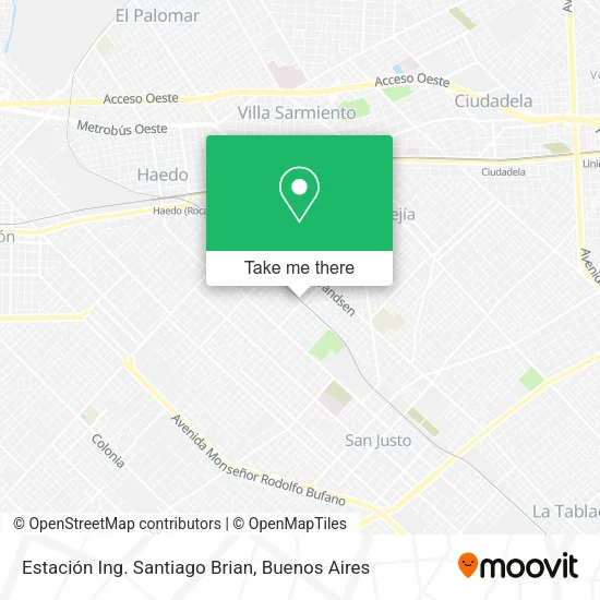 Mapa de Estación Ing. Santiago Brian