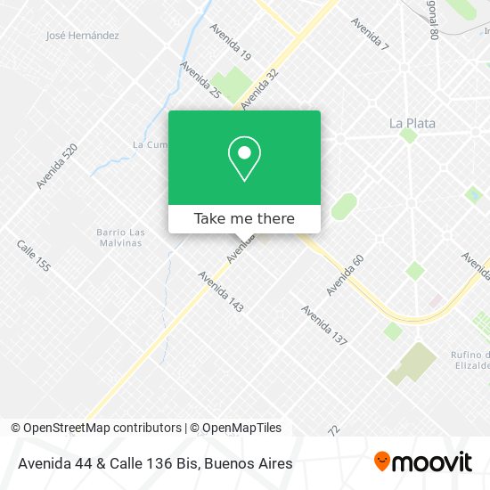 Avenida 44 & Calle 136 Bis map