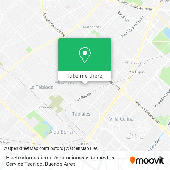 Electrodomesticos-Reparaciones y Repuestos-Service Tecnico map