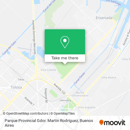 Mapa de Parque Provincial Gdor. Martín Rodríguez