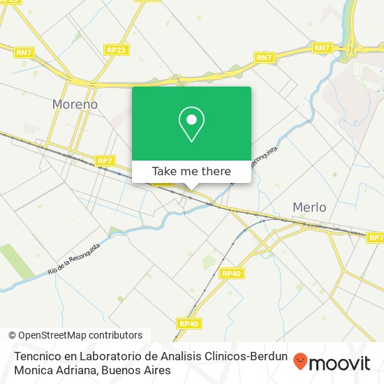 Mapa de Tencnico en Laboratorio de Analisis Clinicos-Berdun Monica Adriana