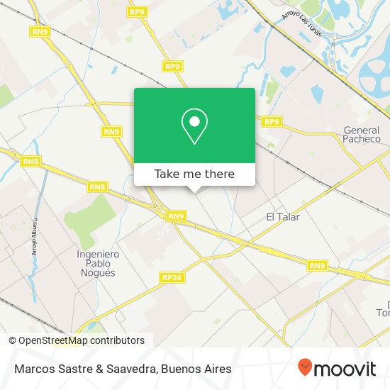 Mapa de Marcos Sastre & Saavedra