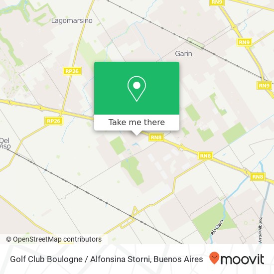 Golf Club Boulogne / Alfonsina Storni map