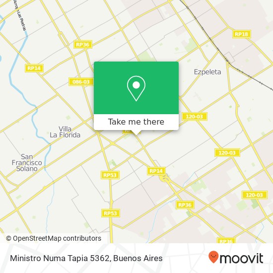 Ministro Numa Tapia 5362 map